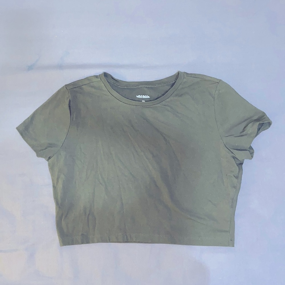 Green Crop Top